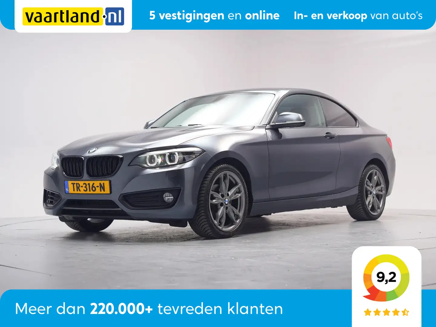 BMW 218 2-serie 218I High Executive Aut. [ Leer cruise Nav Grijs - 1