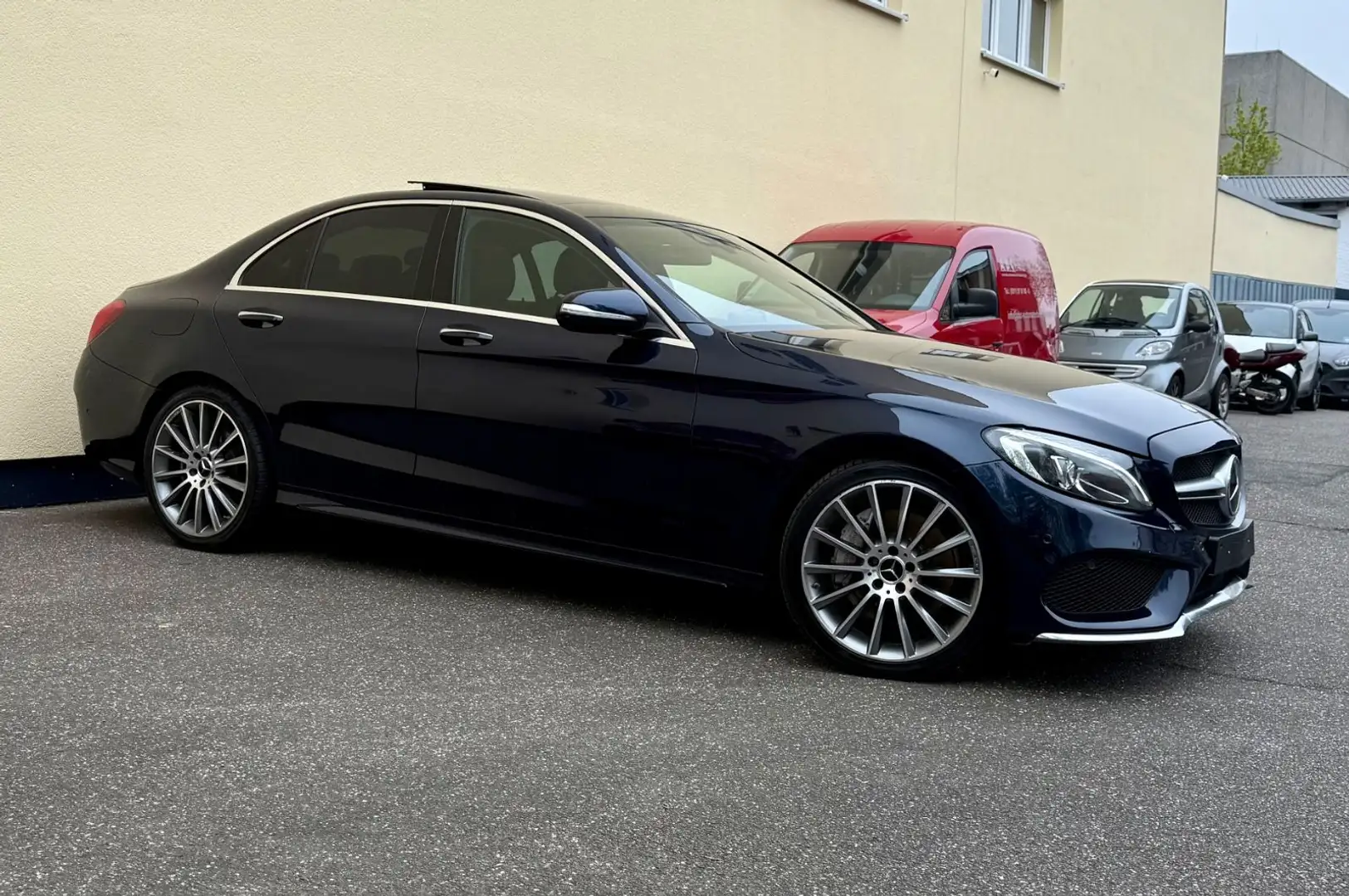 Mercedes-Benz C 250 C -Klasse 250d 3x AMG LINE PANO STANDHEI HEAD U Bleu - 1