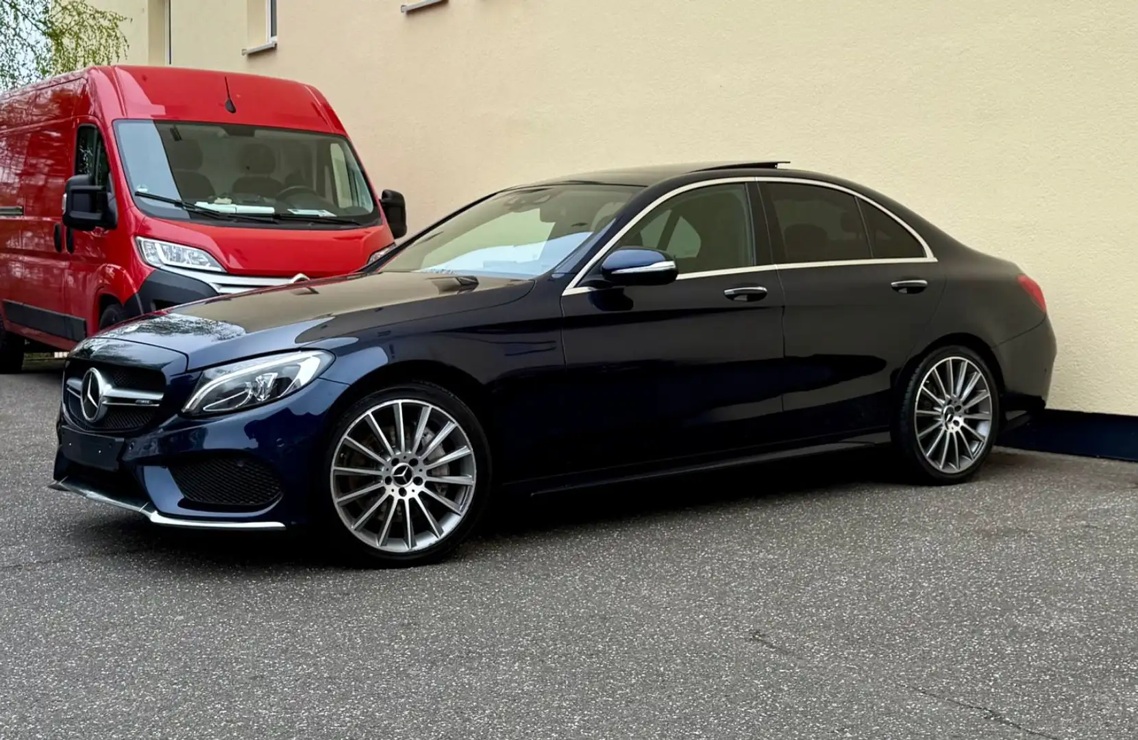 Mercedes-Benz C 250 C -Klasse 250d 3x AMG LINE PANO STANDHEI HEAD U Bleu - 2