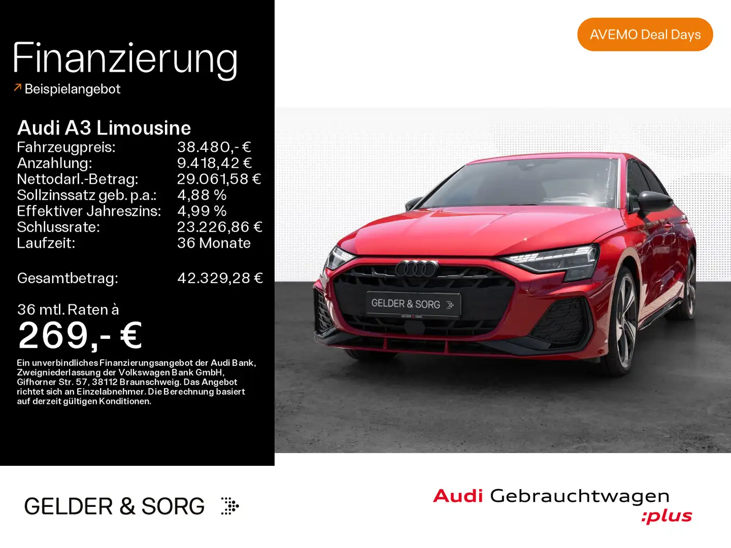 Audi A3 35 TFSI S line SONOS|MATRIX|VIRTUAL Rot - 1