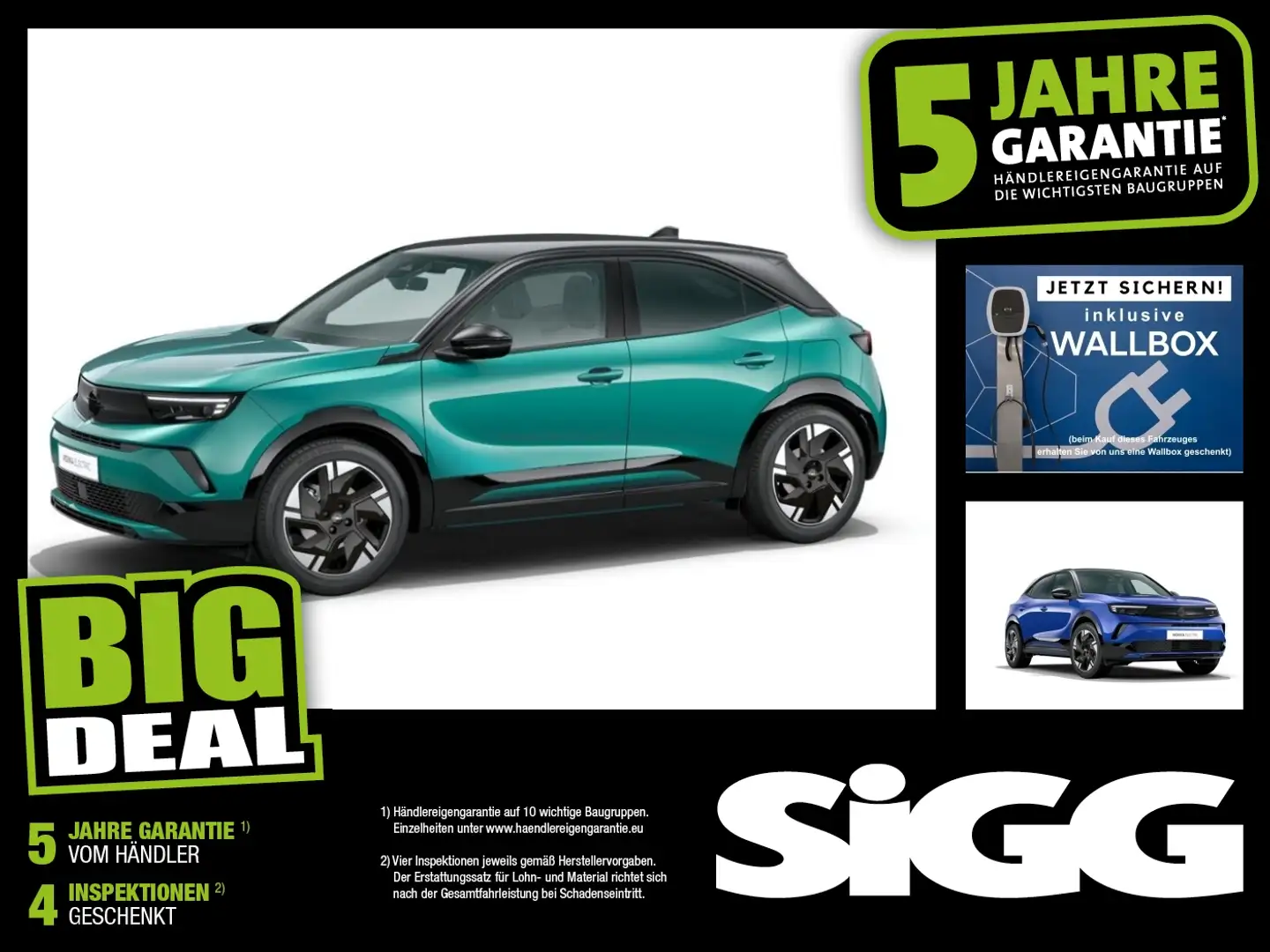Opel Mokka-E GS Long Range inkl. gratis Wallbox! Vert - 1