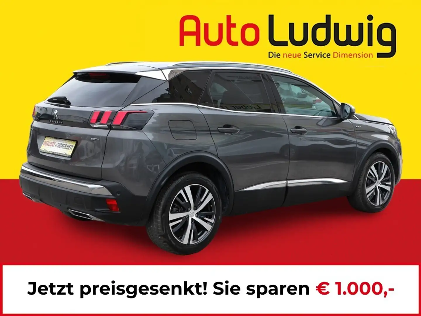 Peugeot 3008 2.0 Blue HDI 180 S&S EAT6 GT*NAVI*LEDER*LED*PDC... Grau - 2