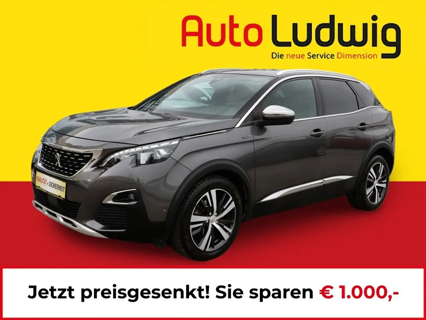 Peugeot 3008 2.0 Blue HDI 180 S&S EAT6 GT*NAVI*LEDER*LED*PDC... Grau - 1