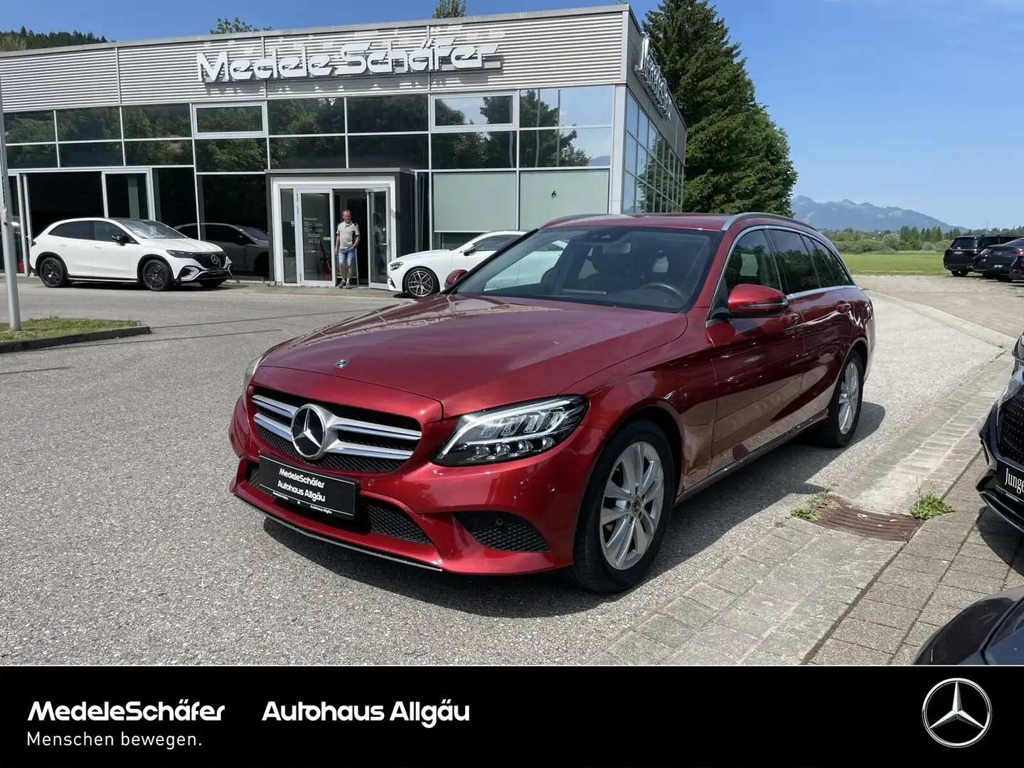 Mercedes-Benz C 180 C 180 T Avantgarde LED Kam Komfort-P. EHeck Ambi Rood - 1