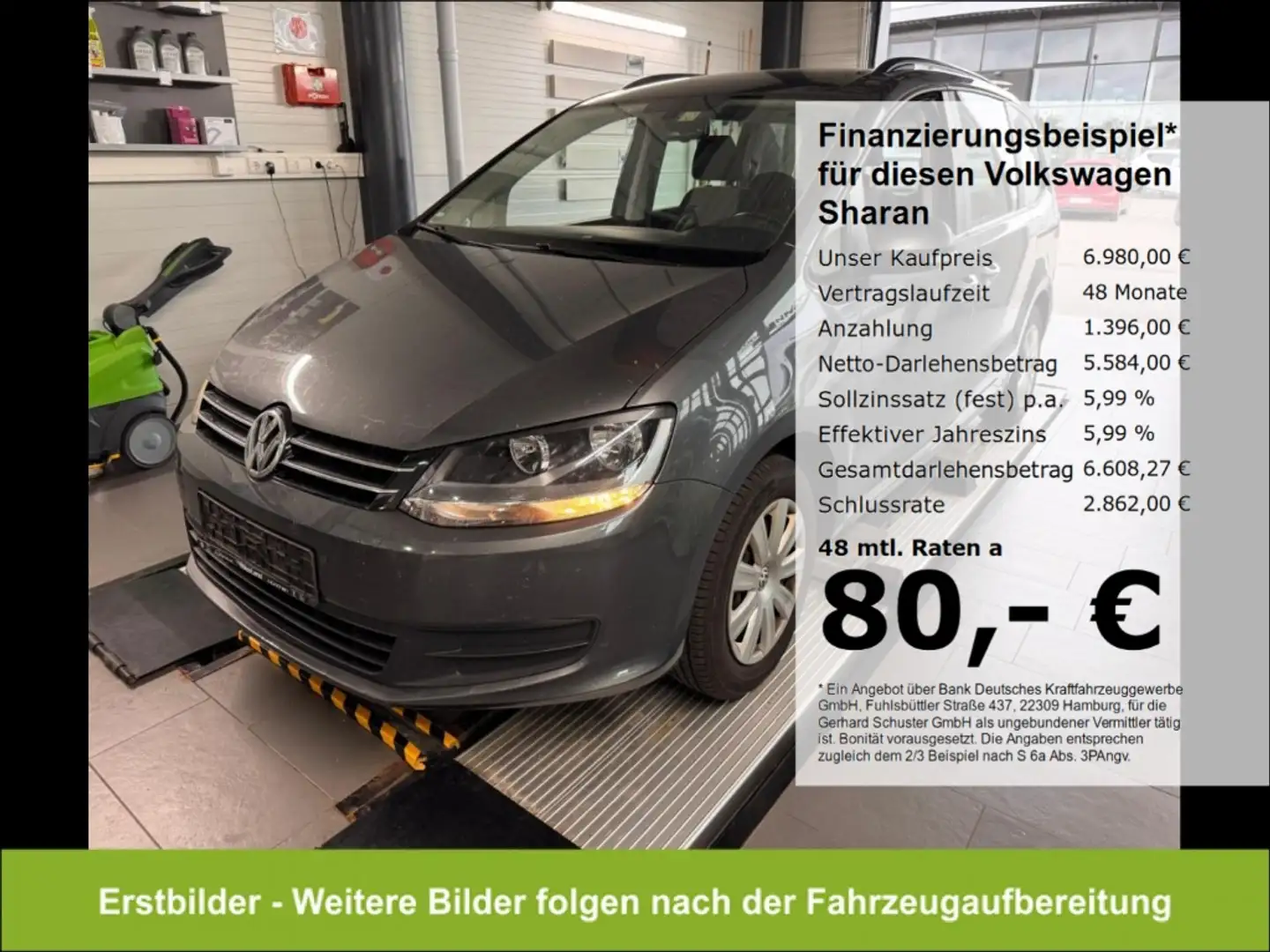 Volkswagen Sharan 7-Sitzer 2.0TDI*StandHzg AHK Navi Tempom Сірий - 1