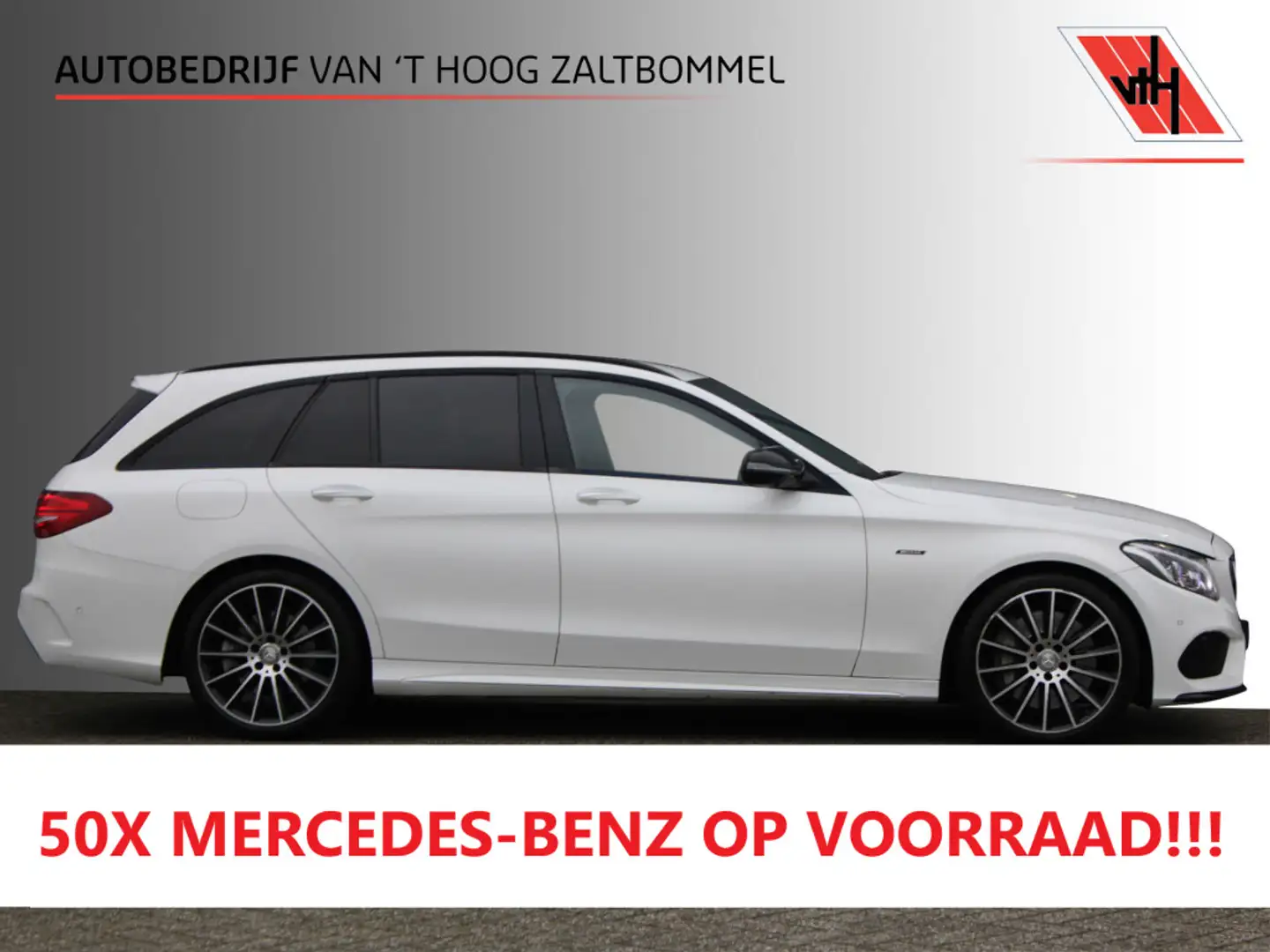 Mercedes-Benz C 43 AMG Estate 450 4MATIC NIGHT-PAKKET LEDER PERFORMANCE S Weiß - 1