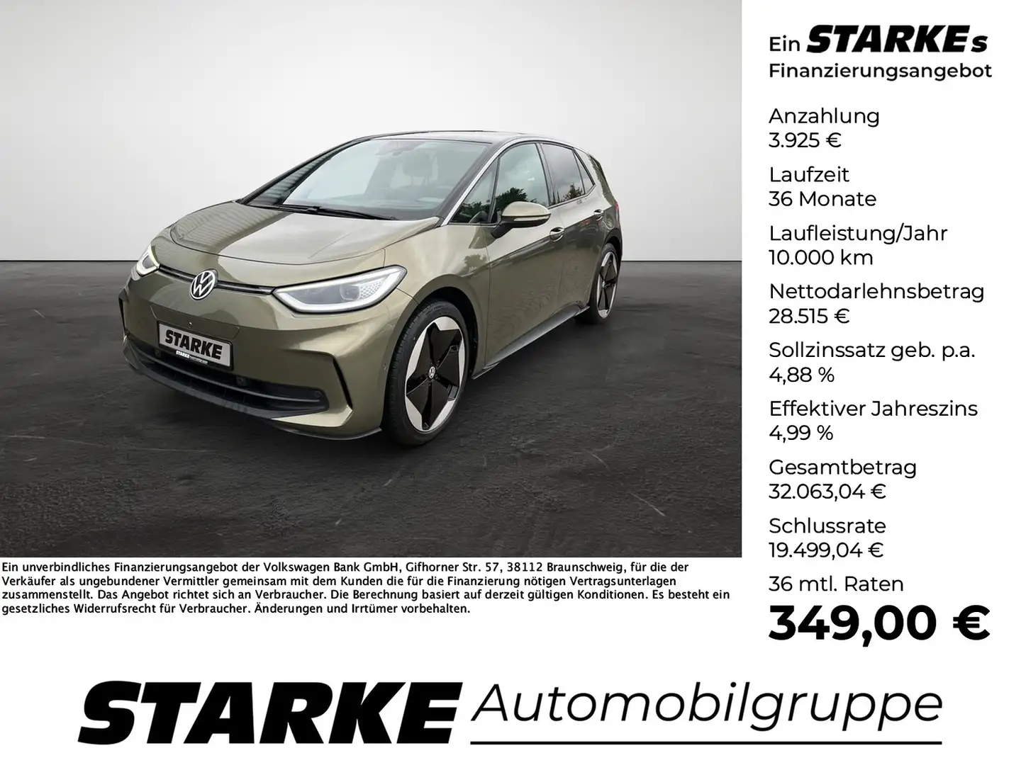 Volkswagen ID.3 Pro S 4-Sitzer Grün - 1