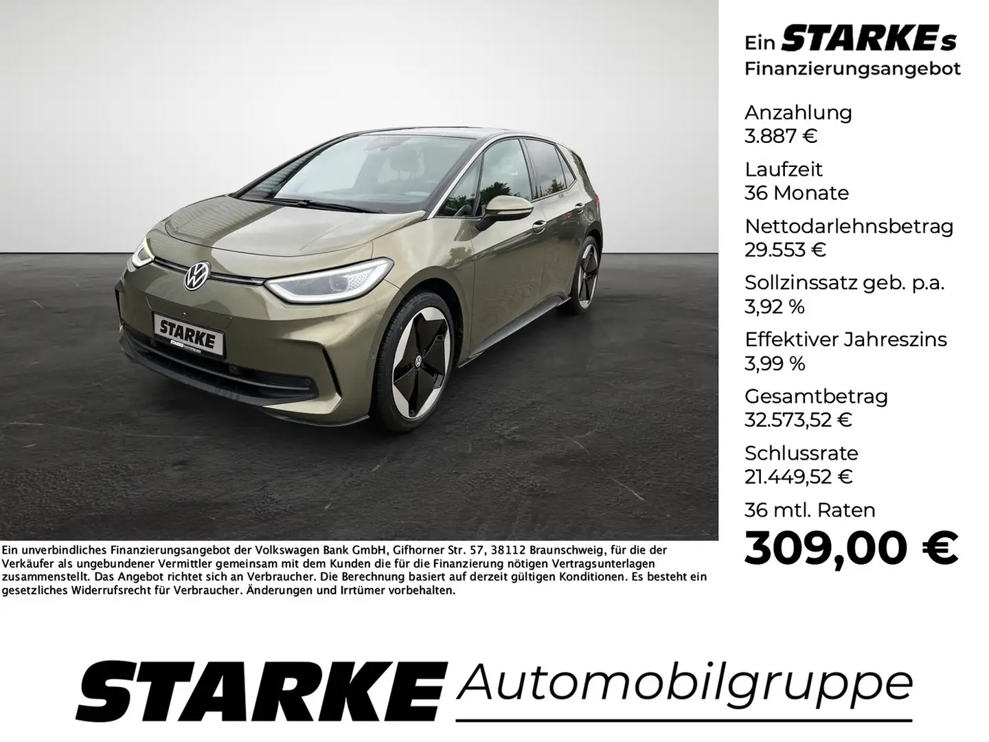 Volkswagen ID.3 Pro S 4-Sitzer Grün - 1