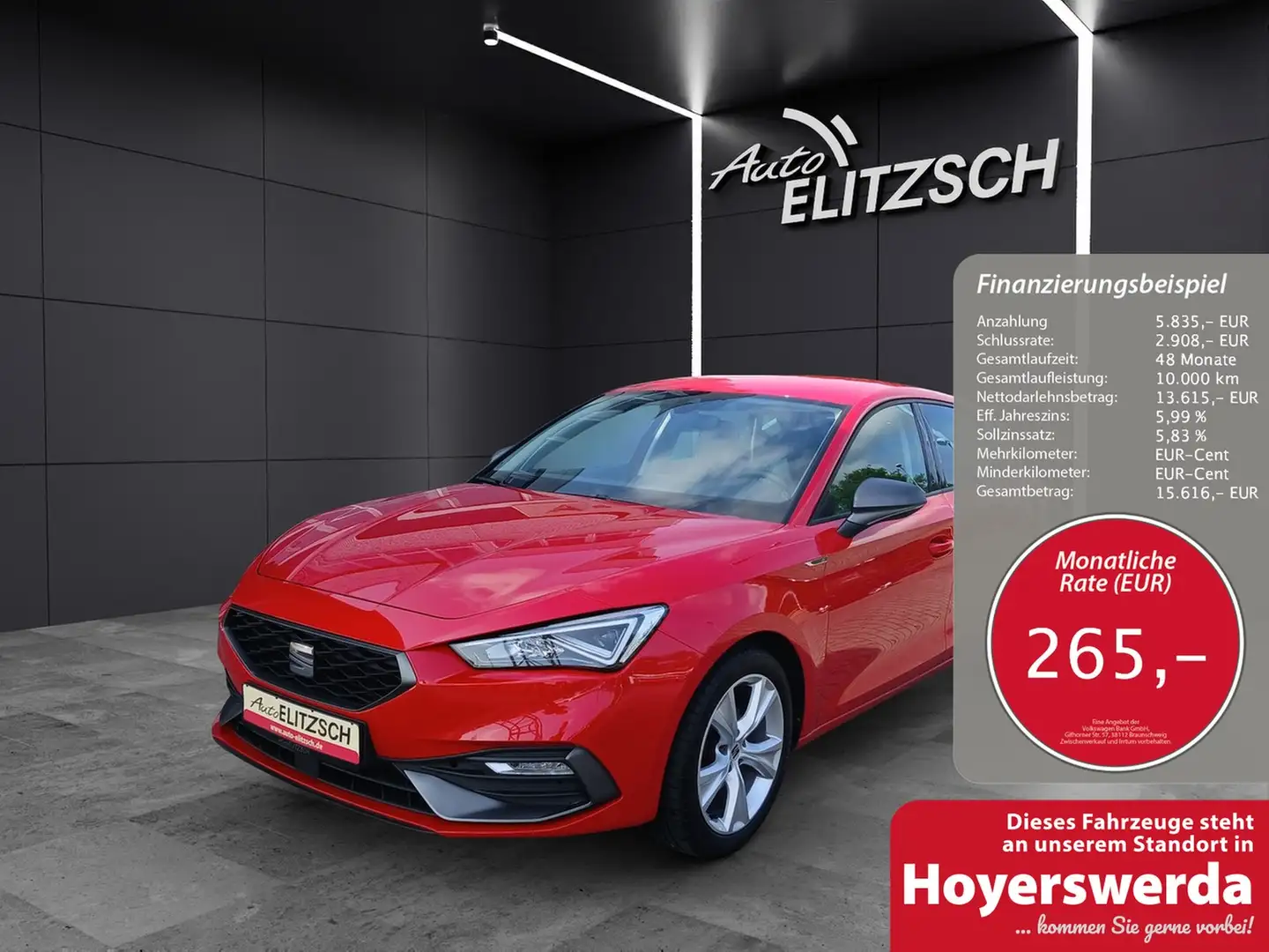 SEAT Leon TSI FR-Line LED NAVI SHZ AHK RFK GRA Rot - 1
