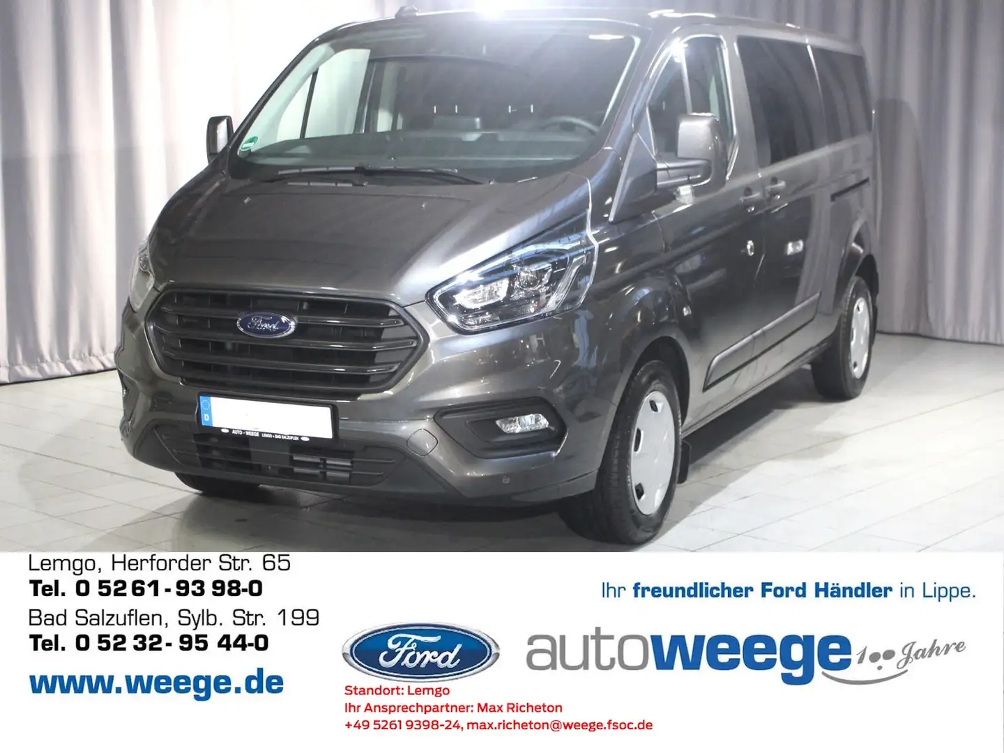 Ford Transit Custom Kombi 340 L2 Trend Gris - 1