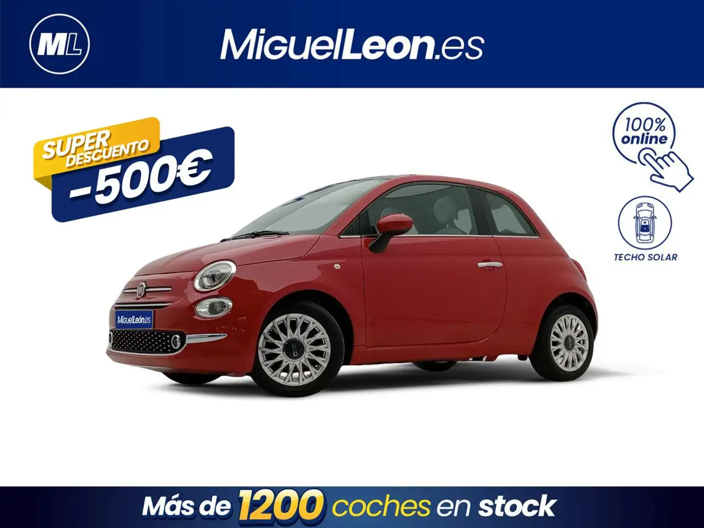 Fiat 500 Dolcevita 1.0 Hybrid 51KW (70 CV) Rojo - 1