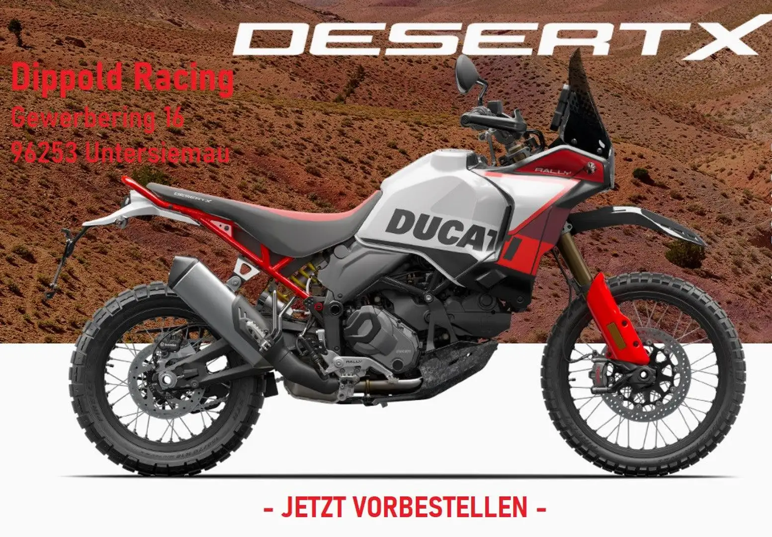 Ducati DesertX Rally - verfügbar Blanc - 1