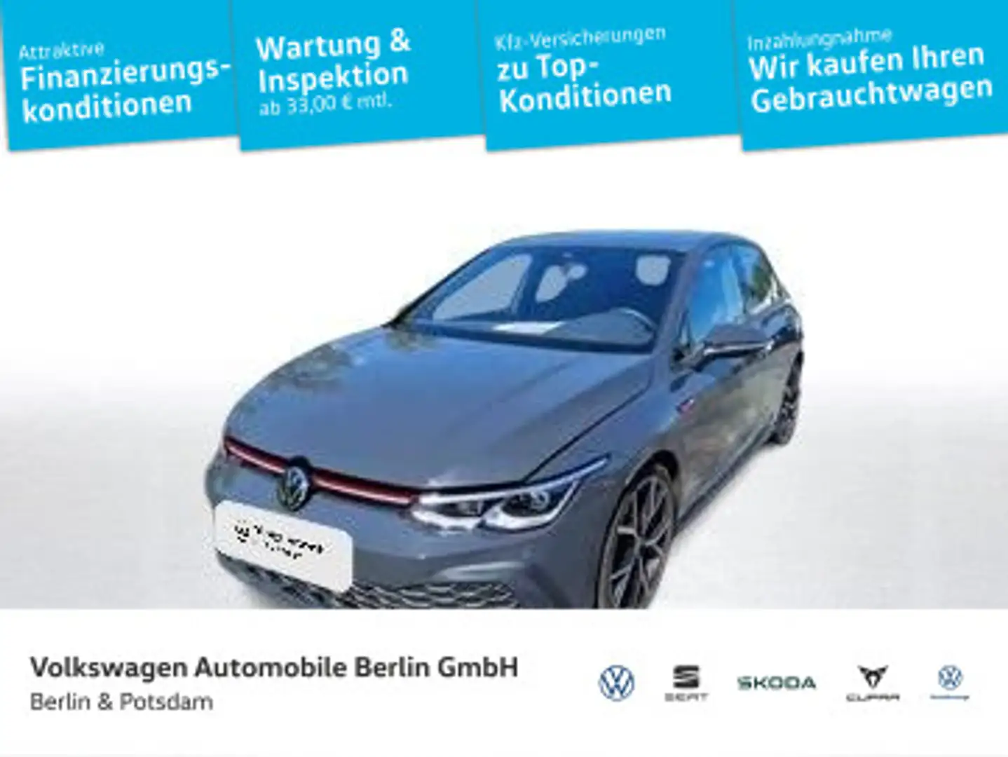 Volkswagen Golf GTI Golf VIII 2.0 TSI DSG GTI Navi R-Kam LED SHZ PDC Grau - 1