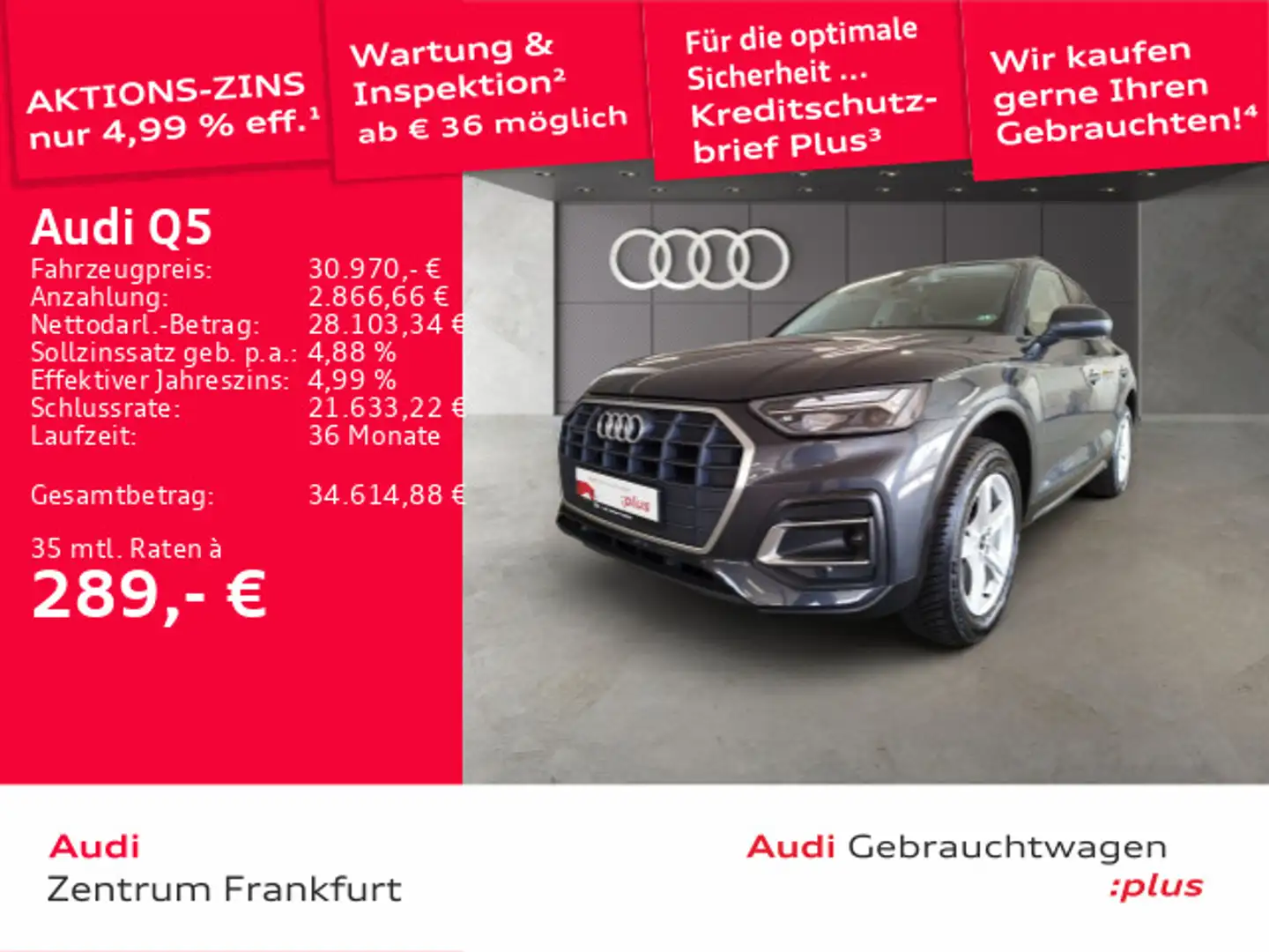 Audi Q5 40 TDI quattro S tronic LED DAB Tempomat Grijs - 1