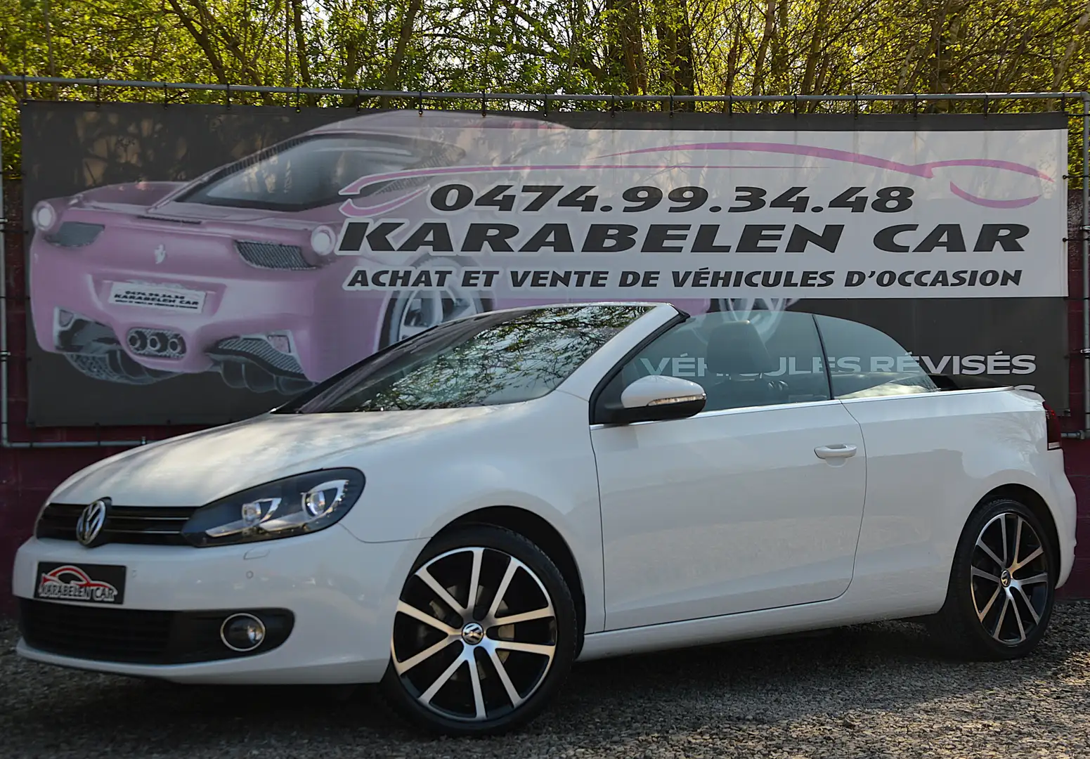 Volkswagen Golf Cabriolet 1.6CRTDi Highline NAV SENS AV/AR CLIM 80.844KM Blanc - 1