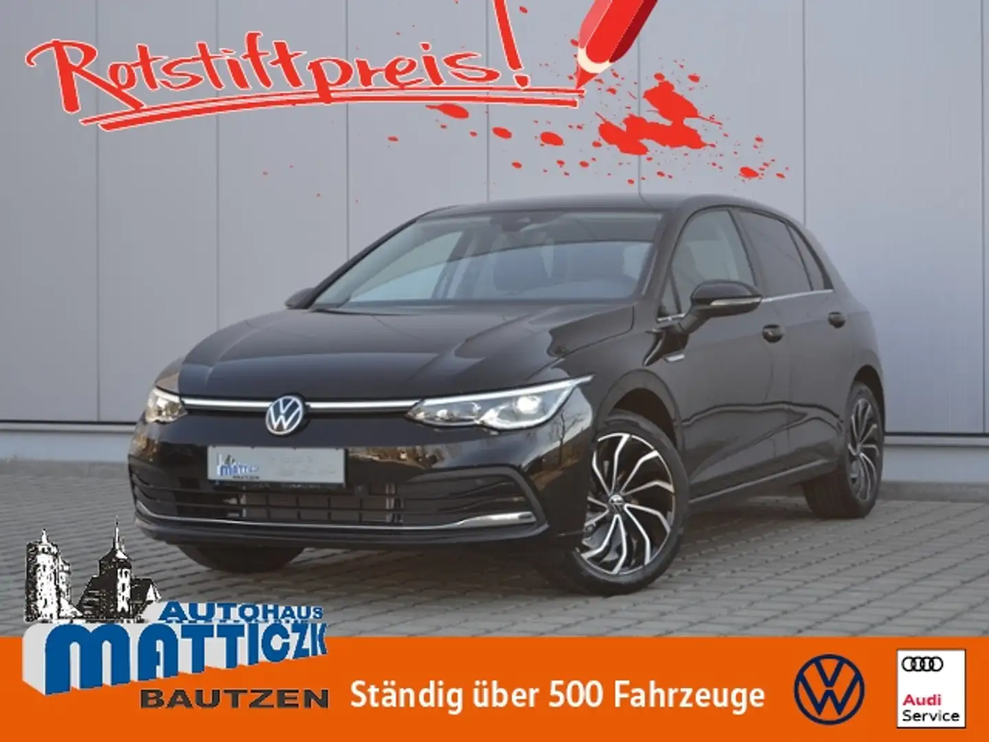 Volkswagen Golf VIII 1.5 Style AHK/LED/NAVI+RFK/17-ZOLL/BUSINESS- Schwarz - 1