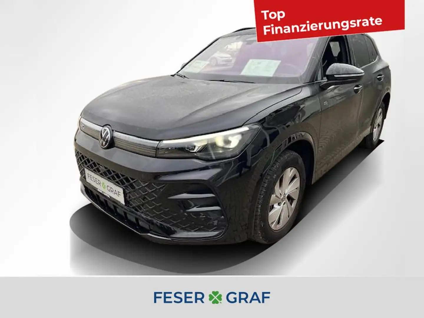 Volkswagen Tiguan 2.0 TDI R-Line 4M DSG HUD/AHK/Matrix/ACC/Standhz Schwarz - 1