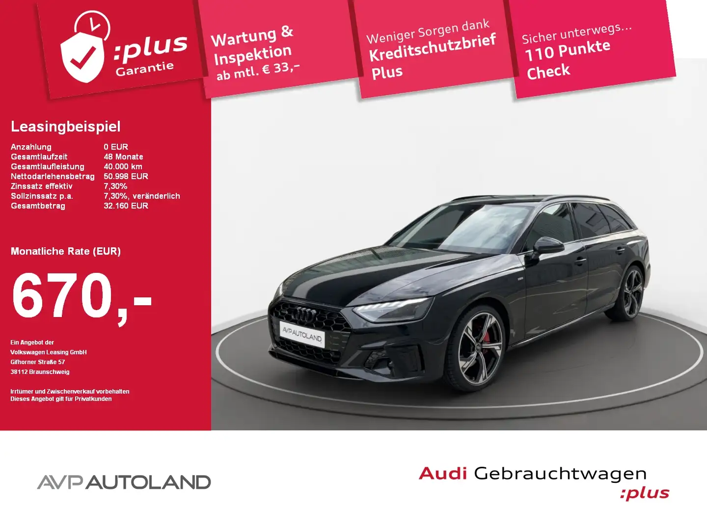 Audi A4 Avant 40 TDI quattro S tronic S line | AHK Noir - 1