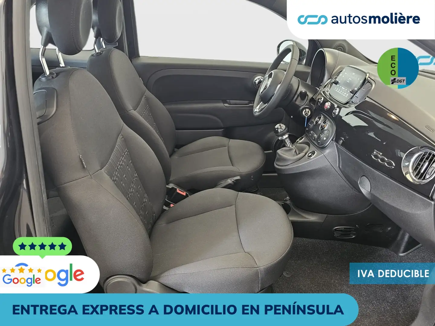 Fiat 500 1.0 Hybrid Dolcevita 52kW Negro - 2