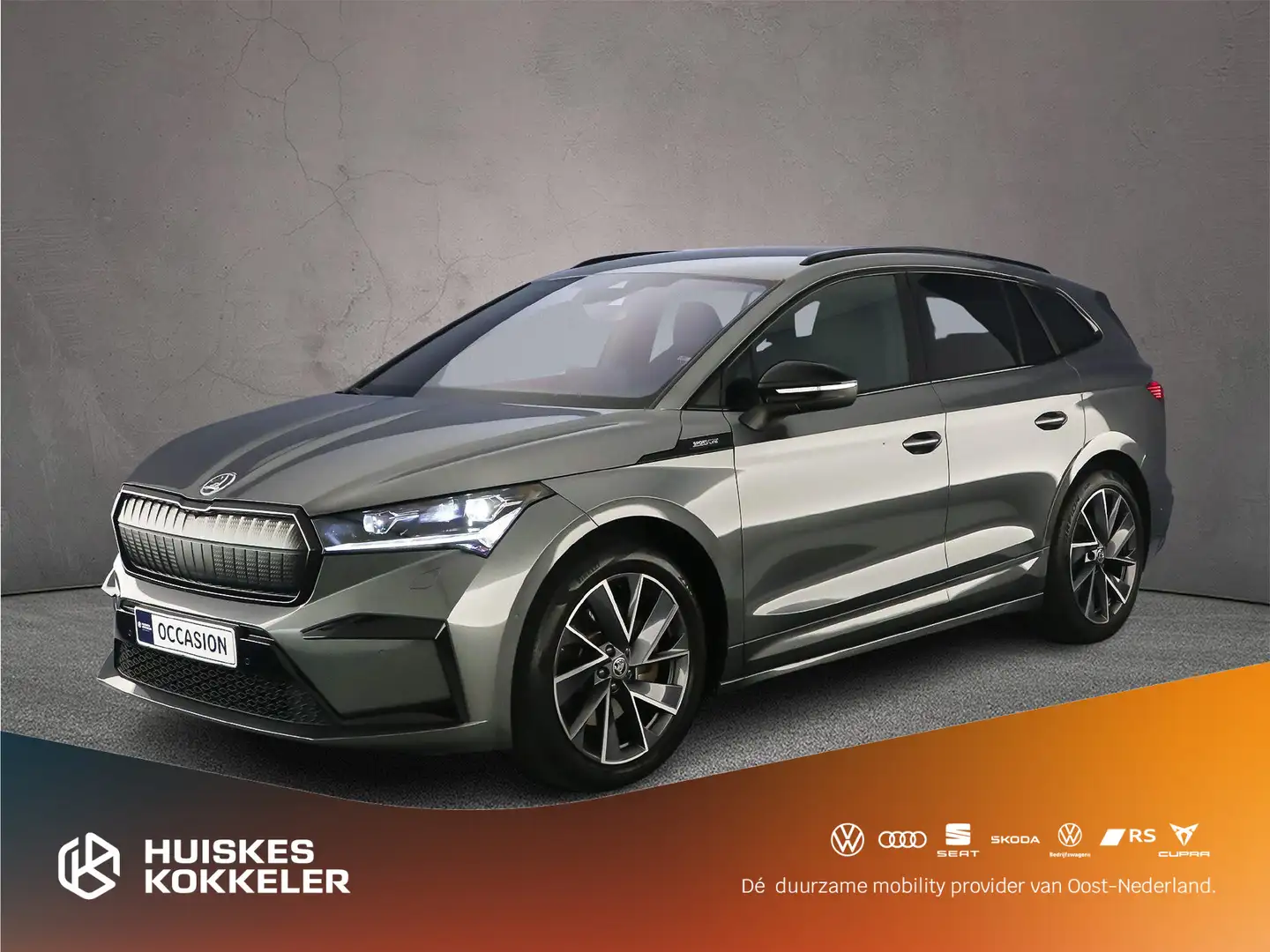 Skoda Enyaq iV 80 Limited Edition Sportline 204pk Automaat War Grijs - 1