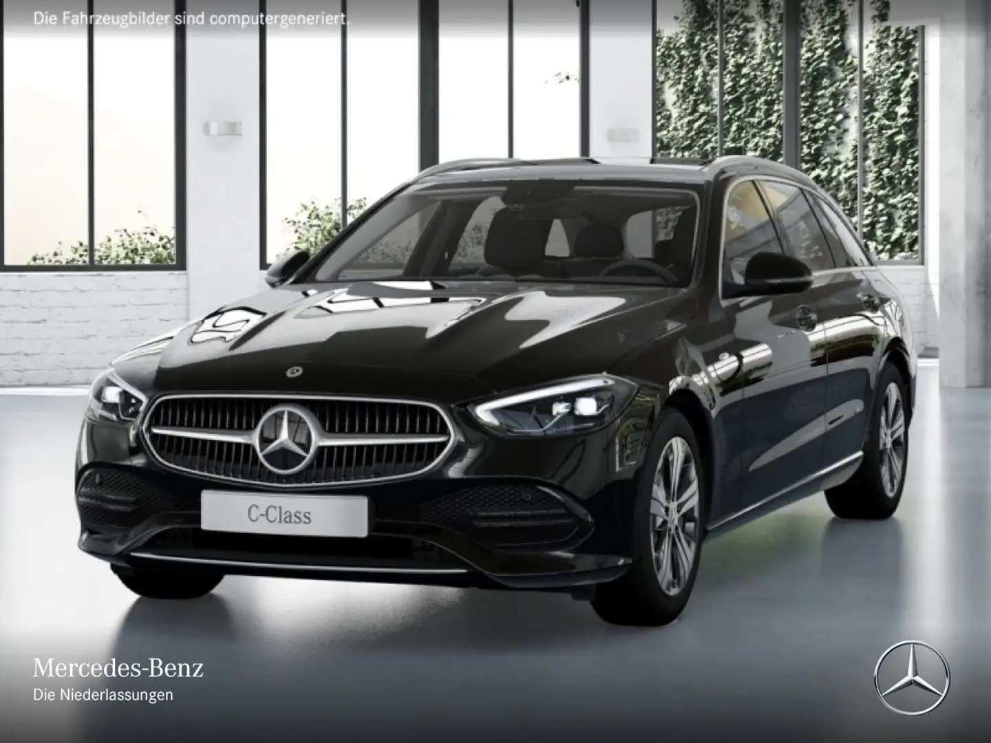 Mercedes-Benz C 300 e T AVANTG+PANO+LED+KAMERA+TOTW+KEYLESS+9G Schwarz - 2
