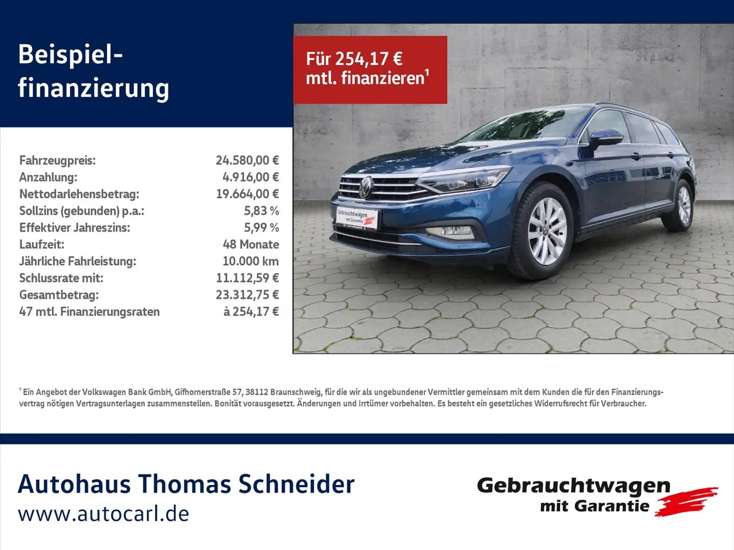 Volkswagen Passat Variant Business 2.0 TDI DSG STH/IQ-Light KLIMA LED NAVI Bleu - 1