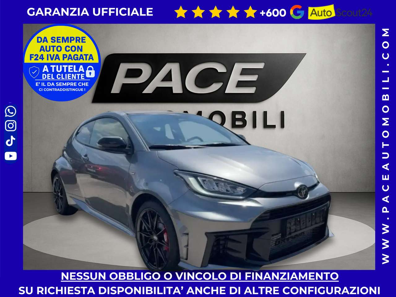 Toyota Yaris GR CIRCUIT 1.6 TURBO 280 CV TORSEN 18"FORGIATI LED