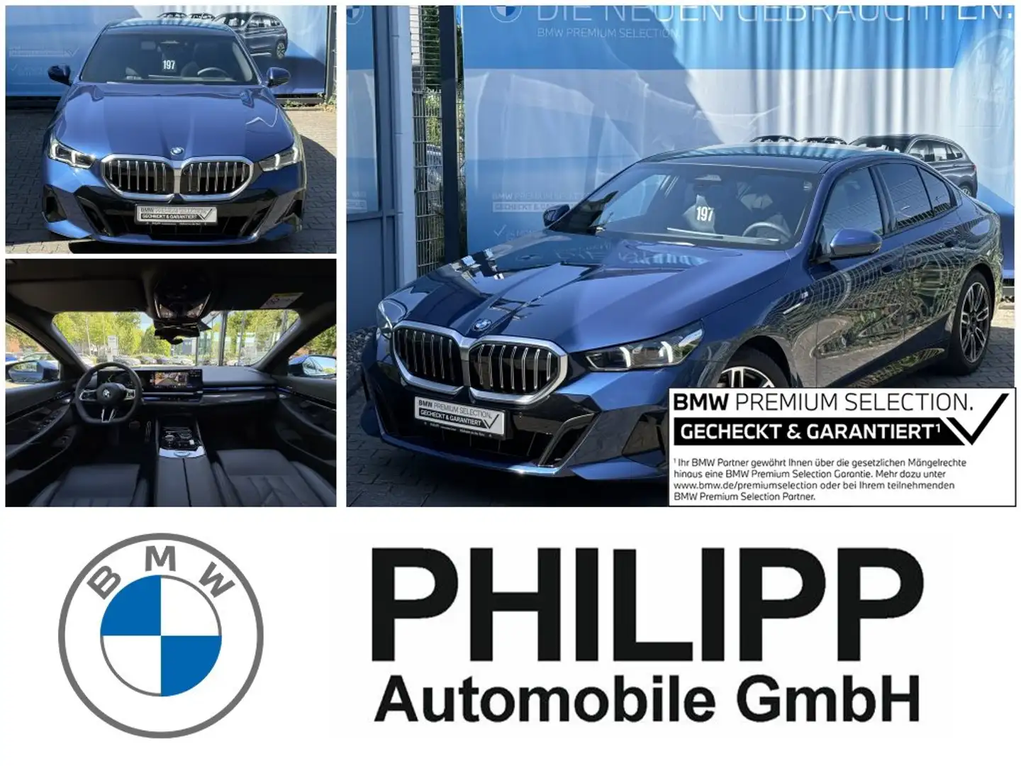 BMW 520 i M Sport PANO Sitzklima StHzg h&k DA+ PA+ Blau - 1
