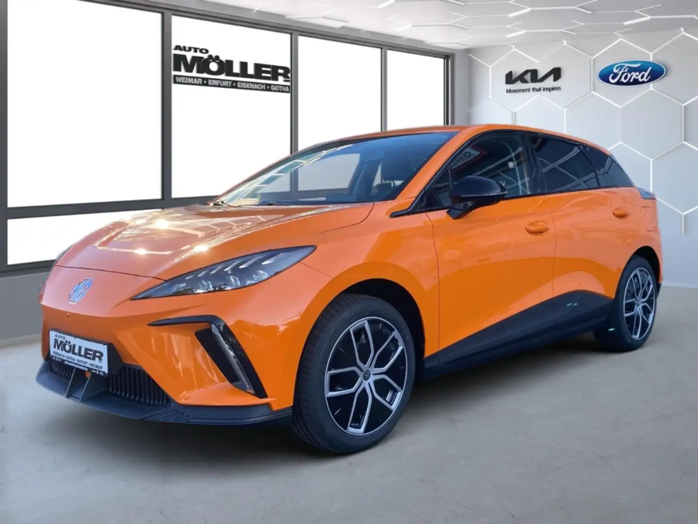 MG MG4 Luxury 49kWh *Sondermodell* 360° Navi LED   Klima Portocaliu - 2