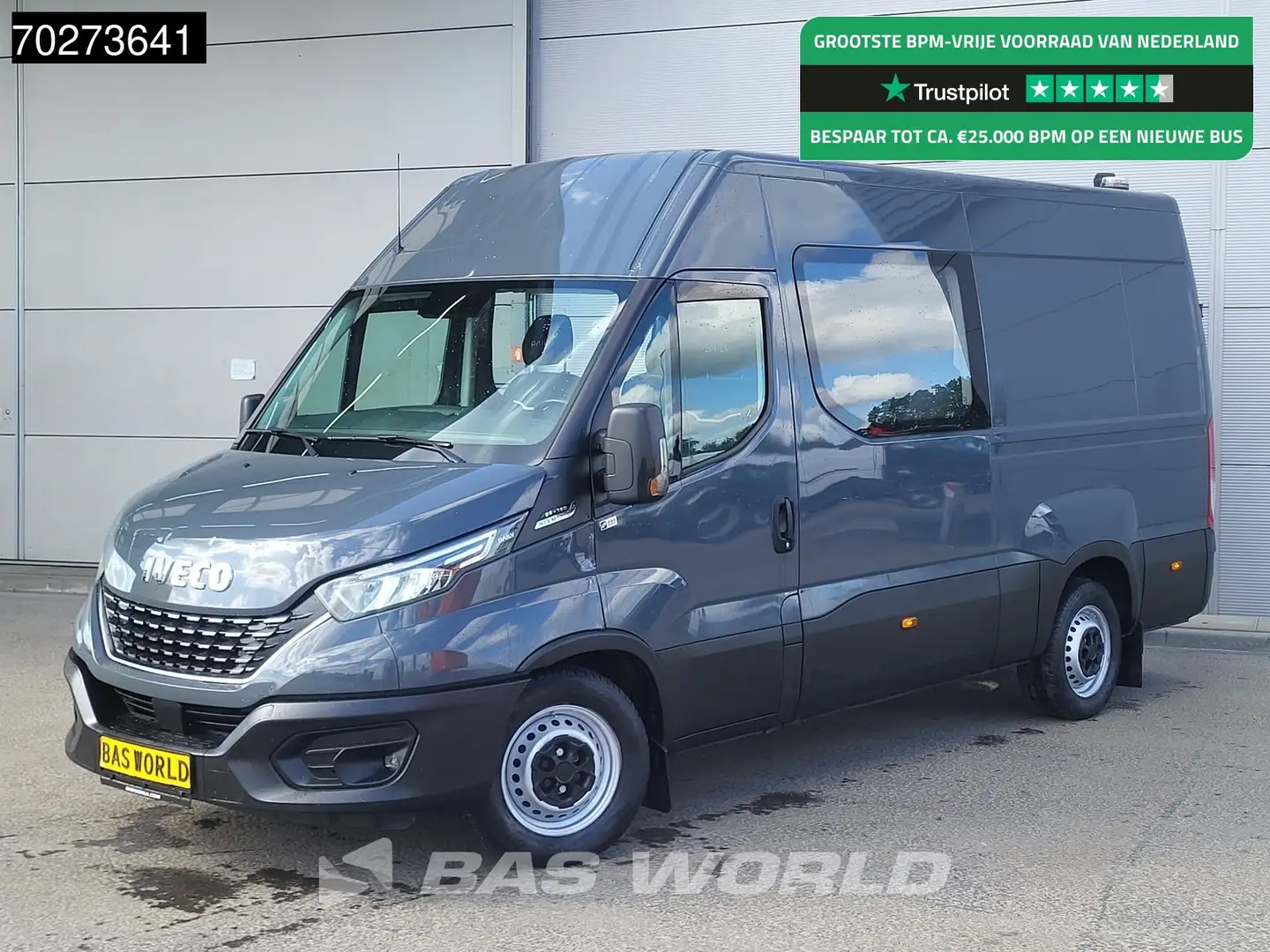 Iveco Daily 35S16 Dubbel Cabine Automaat 3,5t Trekhaak Werkpla Grijs - 1