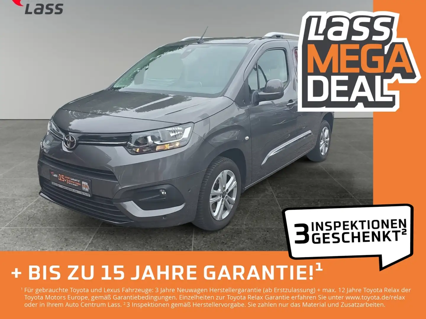 Toyota Proace City Verso 1.5 L1 Team D AHK GJR Klimaa Gris - 1