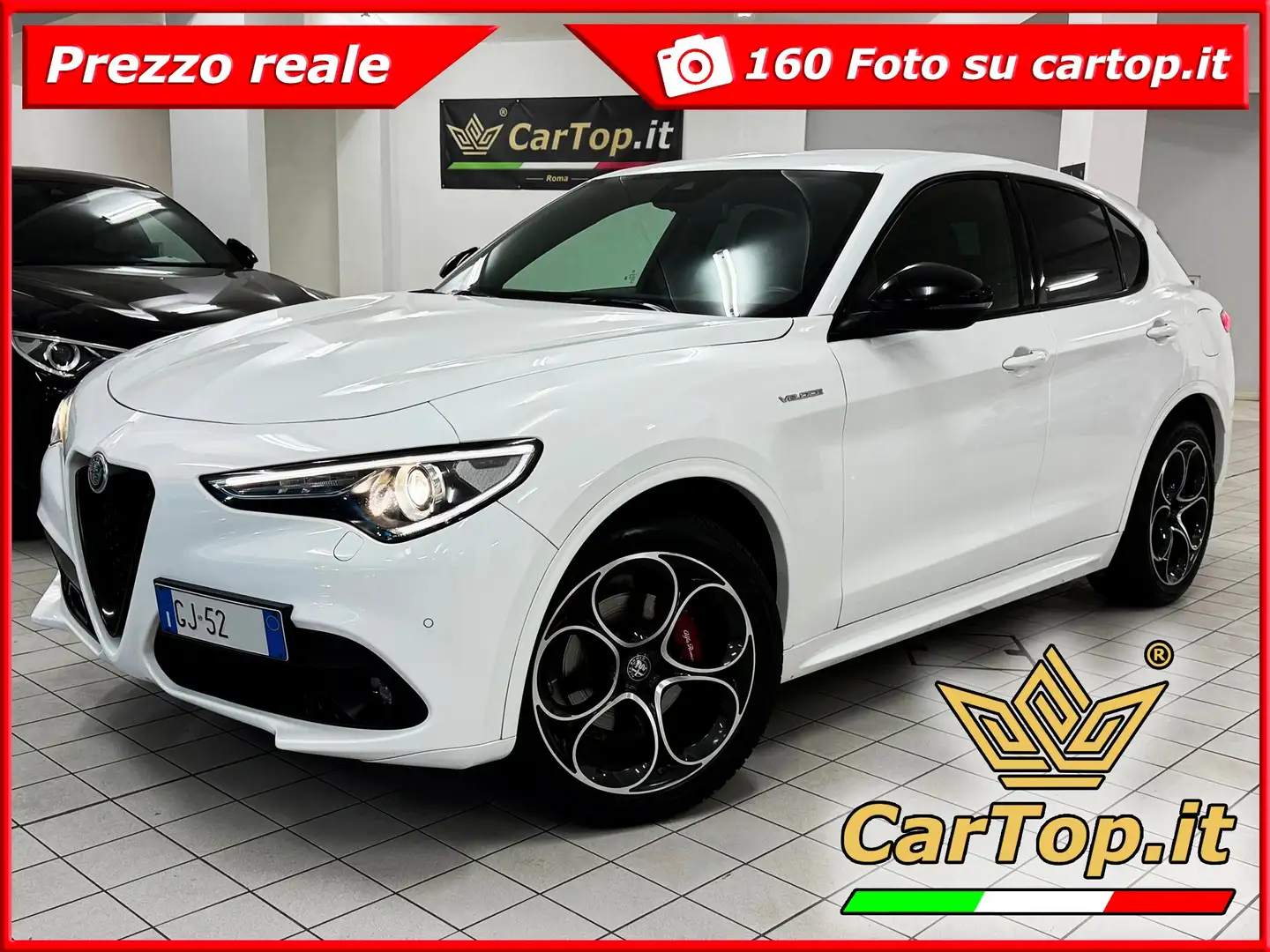 Alfa Romeo Stelvio 2.2 TD 210 CV VELOCE AT8 Q4 DISTRIBUZIONE ESEGUITA Bianco - 1