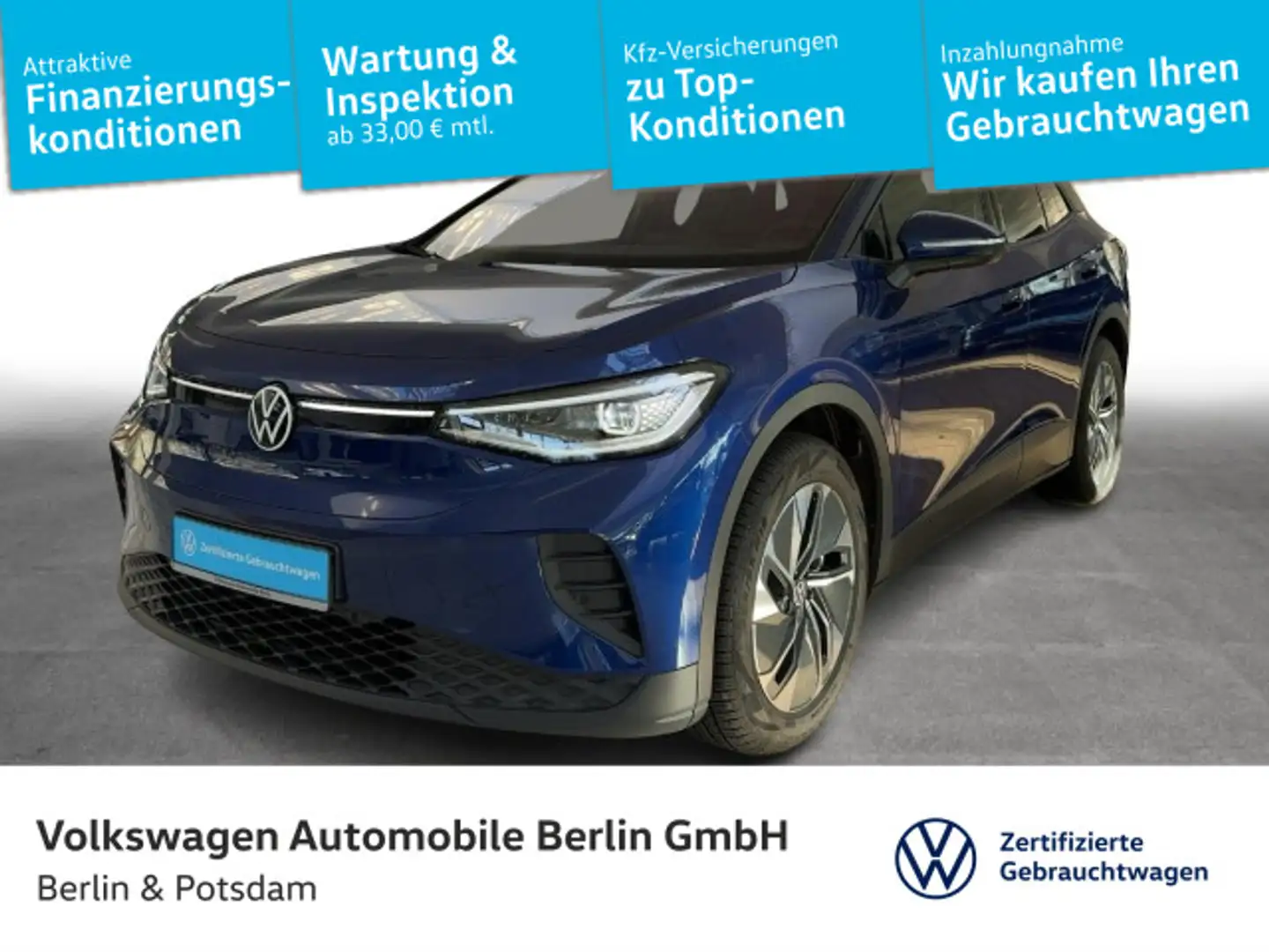 Volkswagen ID.4 Pro 210/77 Climatronic Navi LED SHZ PDC Blau - 1