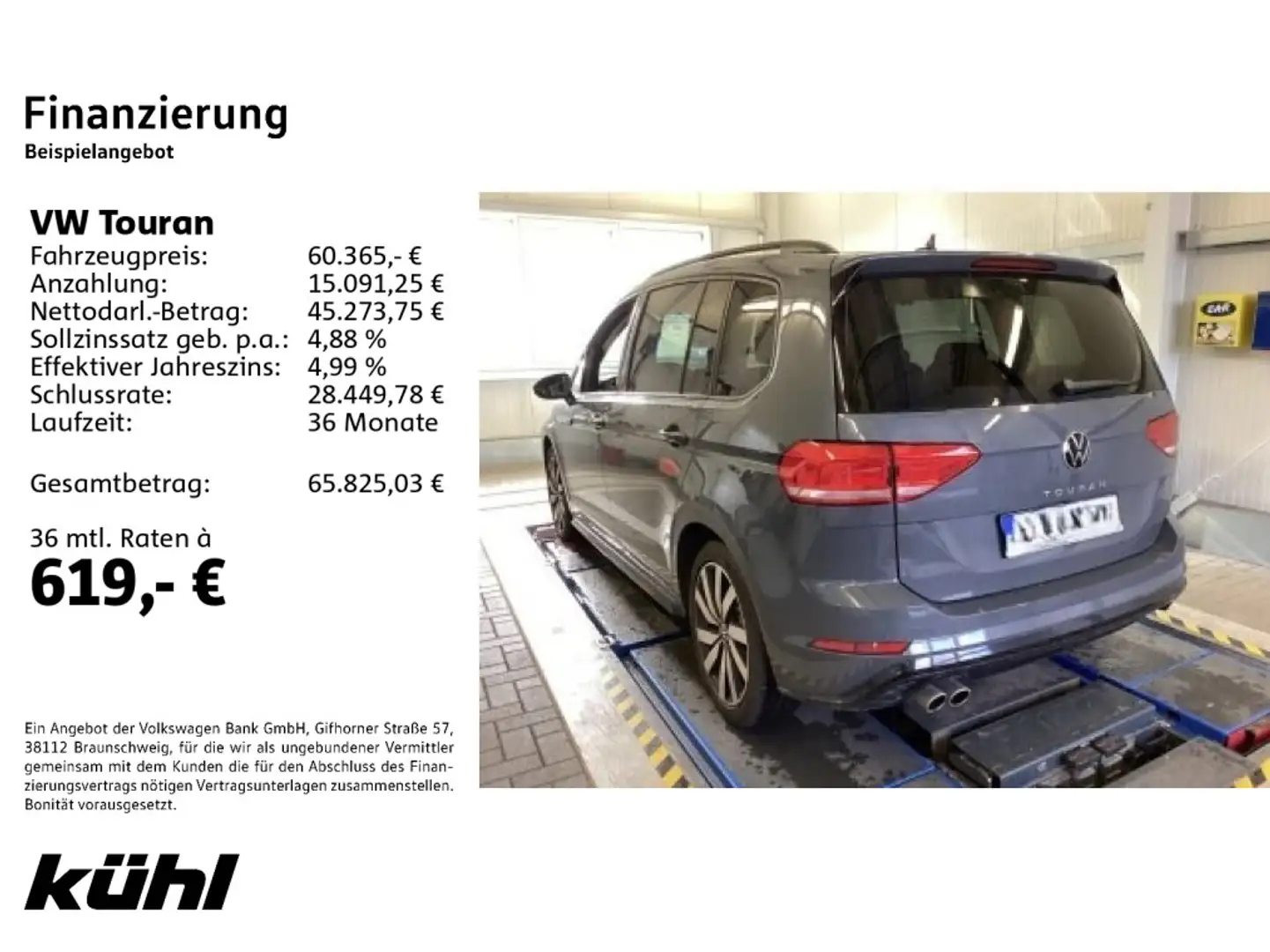 Volkswagen Touran 2.0 TDI DSG Highline LED/ACC/Kamera/App/N Grau - 2