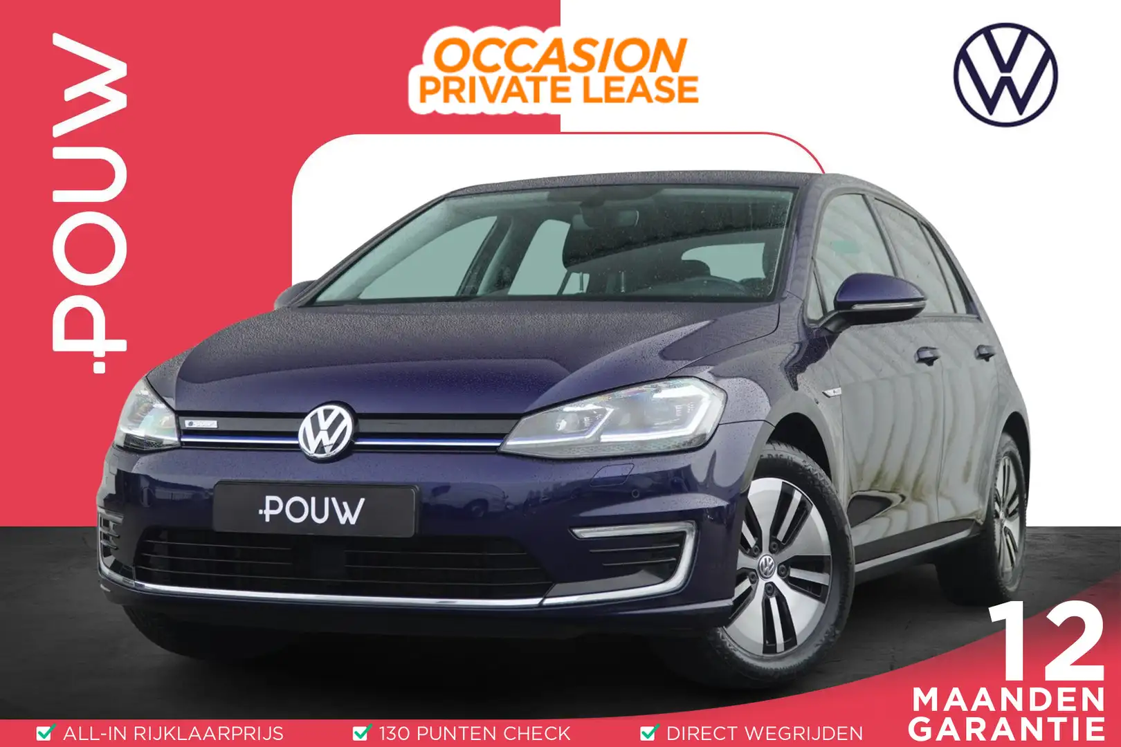 Volkswagen e-Golf 136pk E-DITION | SoH 94% | Stoelverwarming | Navig Modrá - 1