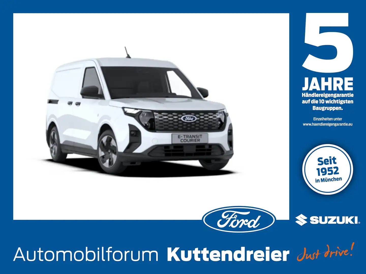 Ford Transit Courier E- Kasten Trend NAV*Klima*SHZ Weiß - 1