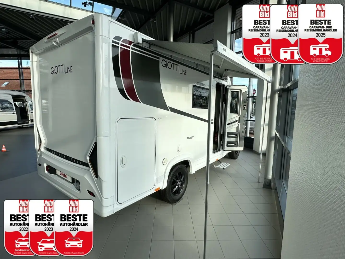 Giottiline Compact C60 6m UNBENUTZT +SAT/TV+Solar+Assistenten Bianco - 1