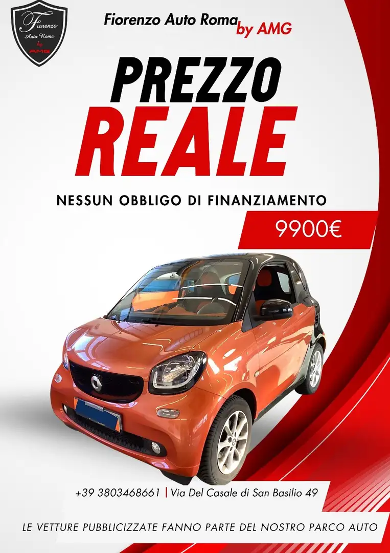 smart forTwo 1.0 71cv Passion NAVI-LED-TETTO- IN ARRIVO Arancione - 1