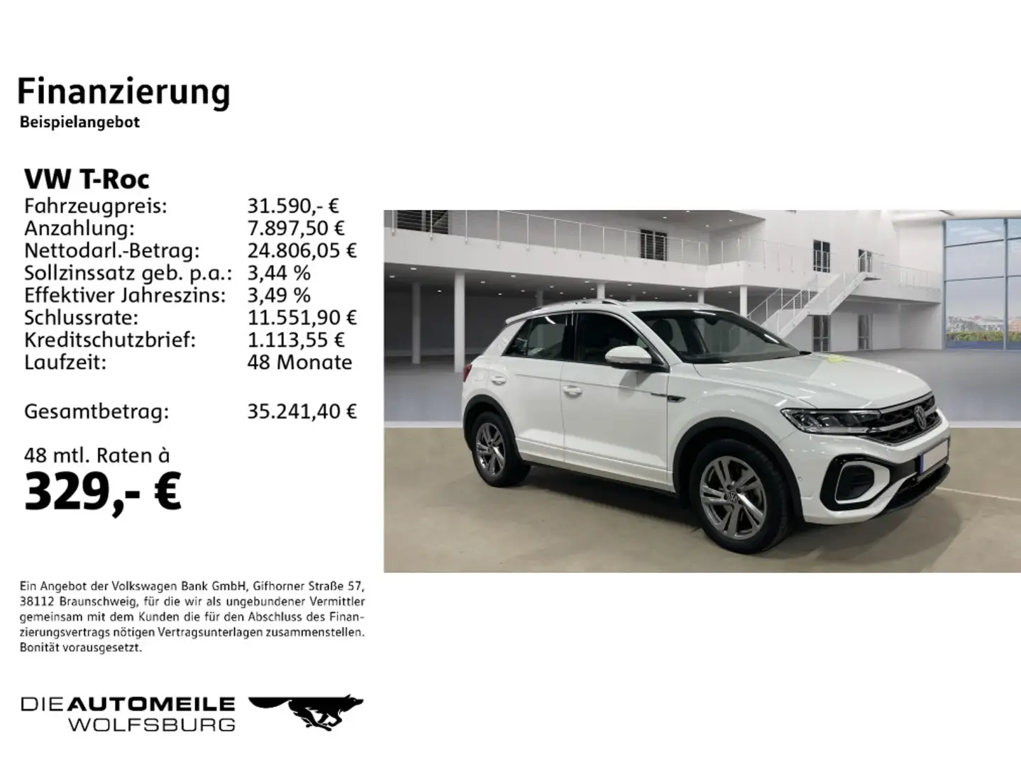 Volkswagen T-Roc 2.0TDI 4M DSG R-Line ACC/SITZHZ/LED/KLIMA Weiß - 2