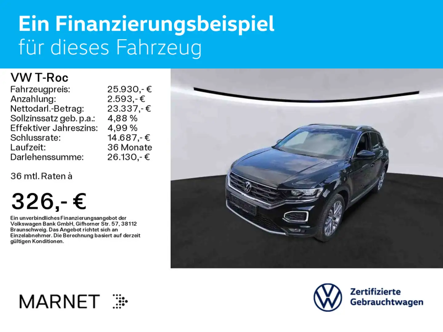 Volkswagen T-Roc 1.5 TSI DSG Sport Navi*AHK*El.Heckkl.*Kame Schwarz - 2