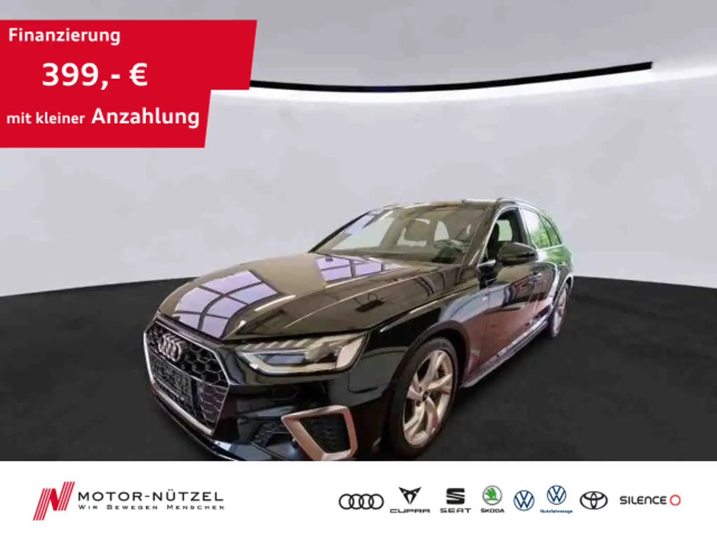 Audi A4 40 TDI QU 2x S-LINE 5JG+LED+NAV+AHK+ACC Schwarz - 1