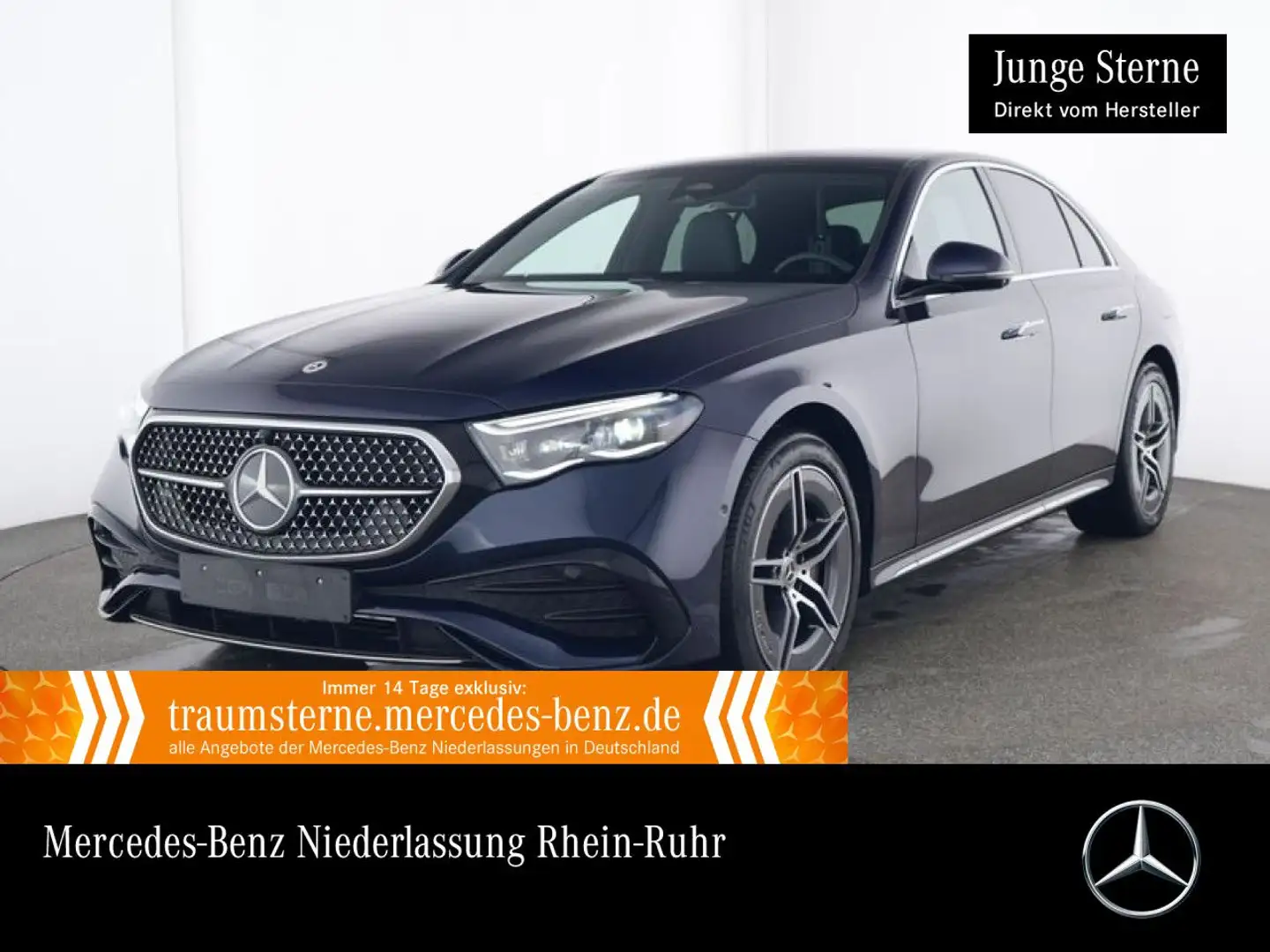 Mercedes-Benz E 400 e 4M Hybrid AMG 360° Distr. AHK Spurhalt-Ass Modrá - 1