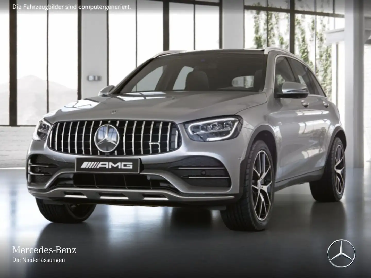 Mercedes-Benz GLC 43 AMG GLC 43 4M AMG+PANO+360+LED+STHZG+KEYLESS+9G Silber - 2