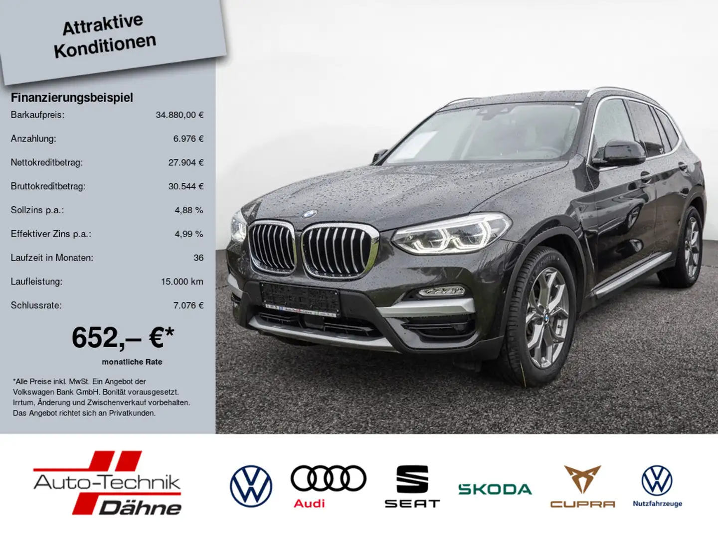 BMW X3 xDrive 30dA X-Line KAMERA MEMORY NAVI ACC Gris - 1