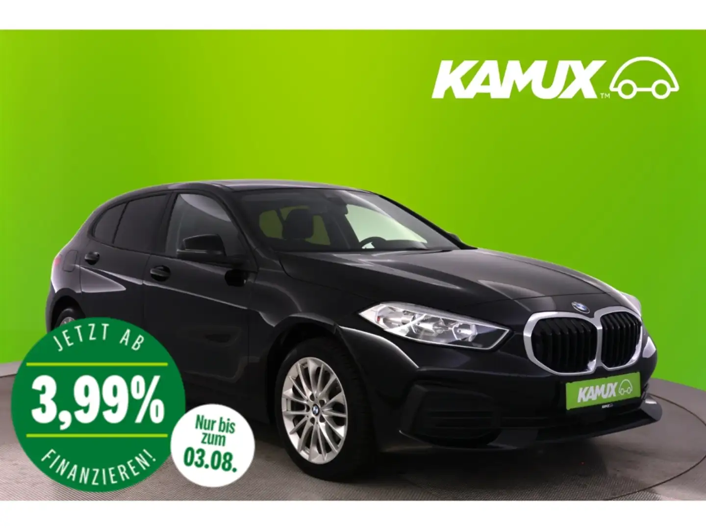 BMW 118 i Steptronic+NAVI+PANO+CARPLAY+PDC+SHZ Noir - 1