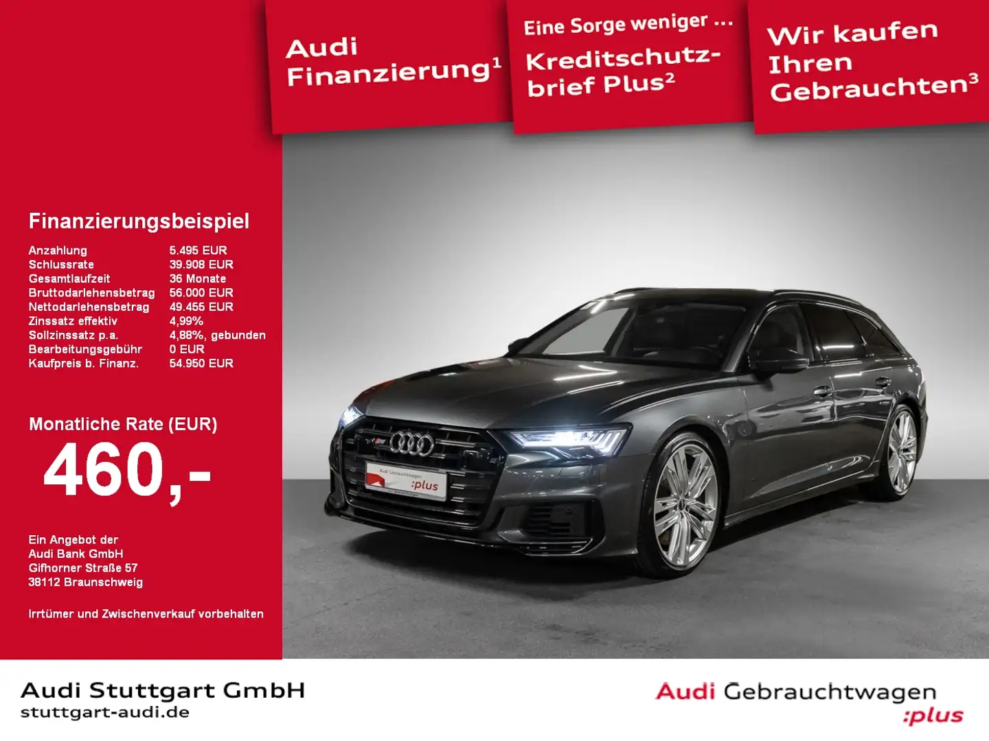 Audi S6 Avant 3.0 TDI qu Pano Memory Kam B&O LED Gris - 1