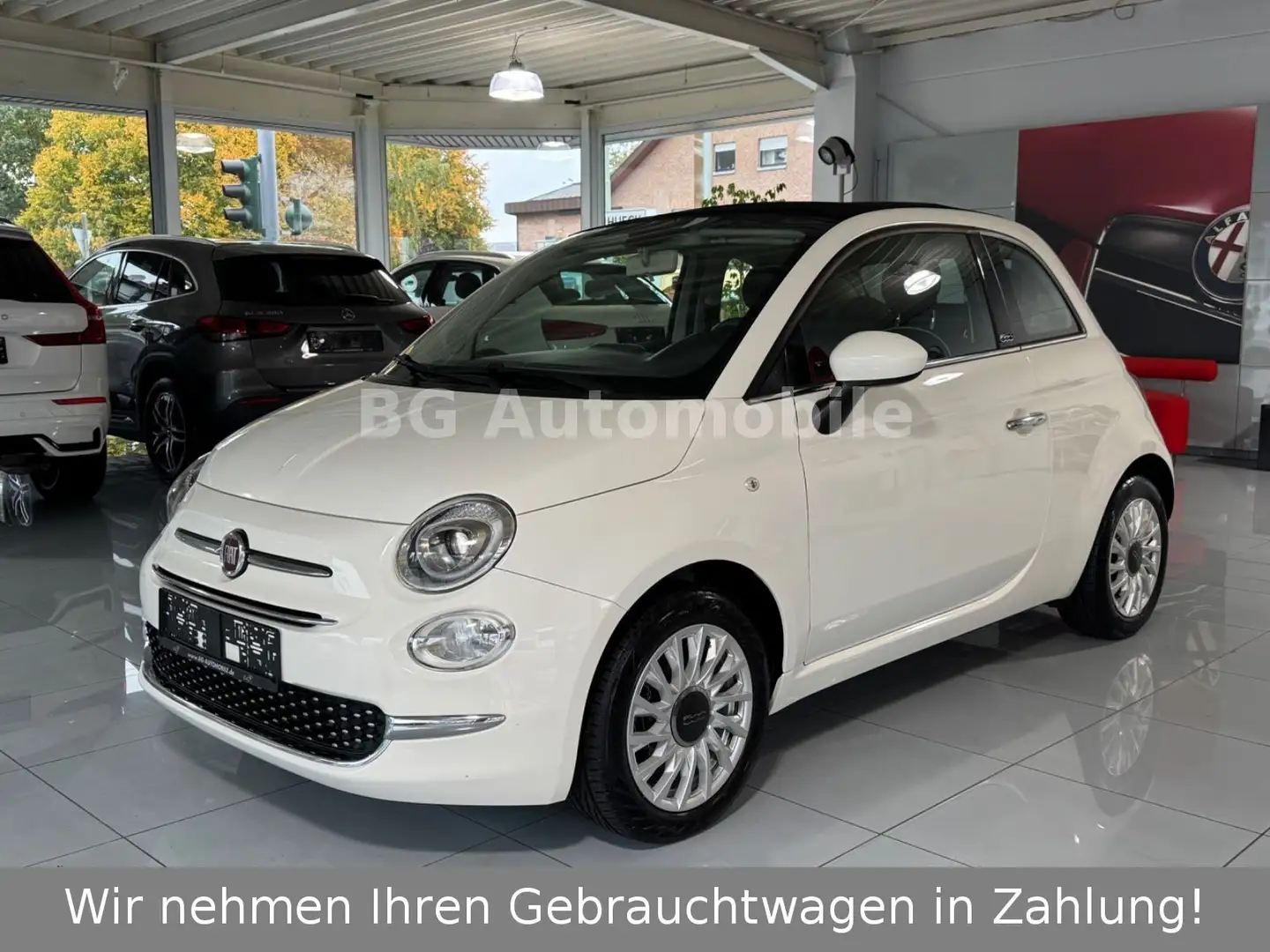 Fiat 500 *Cabrio*Euro6*Navi*PDC*TÜV* Blanc - 1