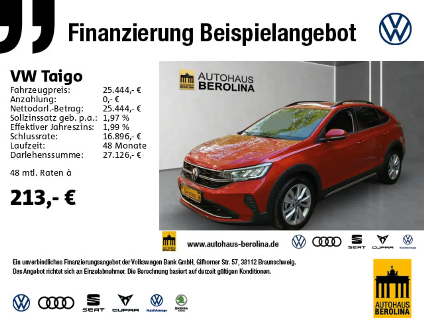 Volkswagen Taigo 1.5 TSI MOVE DSG *R-CAM*ACC*SHZ* Rot - 1