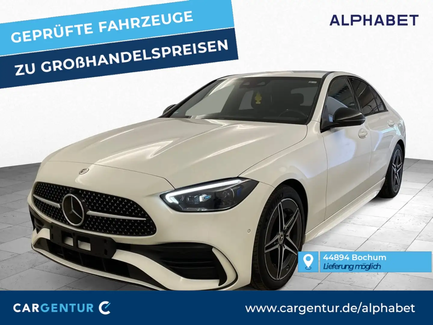 Mercedes-Benz C 220 d AMG Line SpoSi 360° ACC Lane BLIS LED Biały - 1