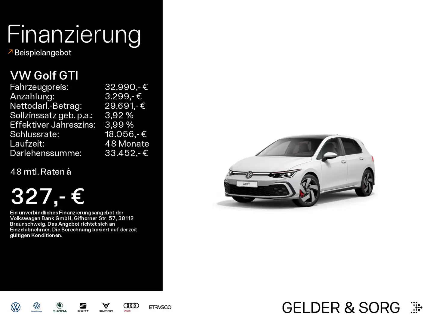 Volkswagen Golf GTI 2.0 TSI AHK*HuD*Pano*H&K*Matrix*Navi Weiß - 1